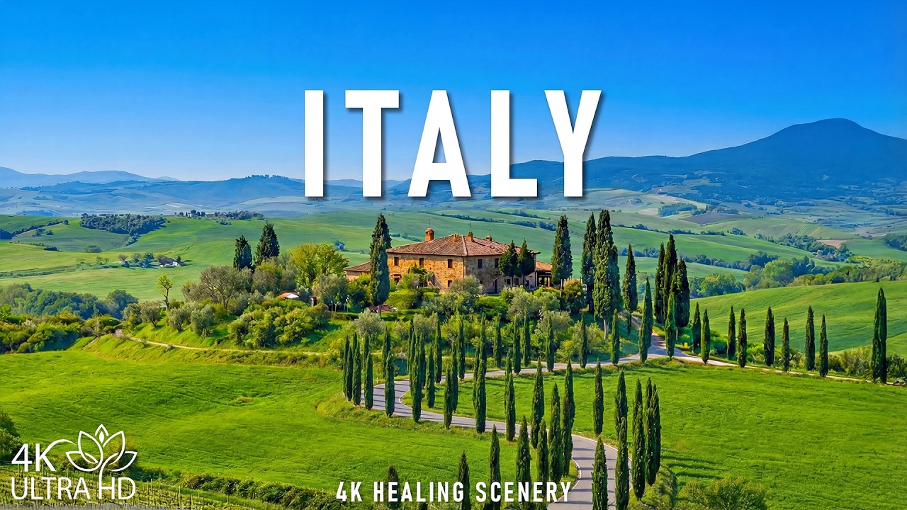 Italy 4K | Endless Green Horizons – Rolling Hills, Soft Valleys & Warm Spring Light