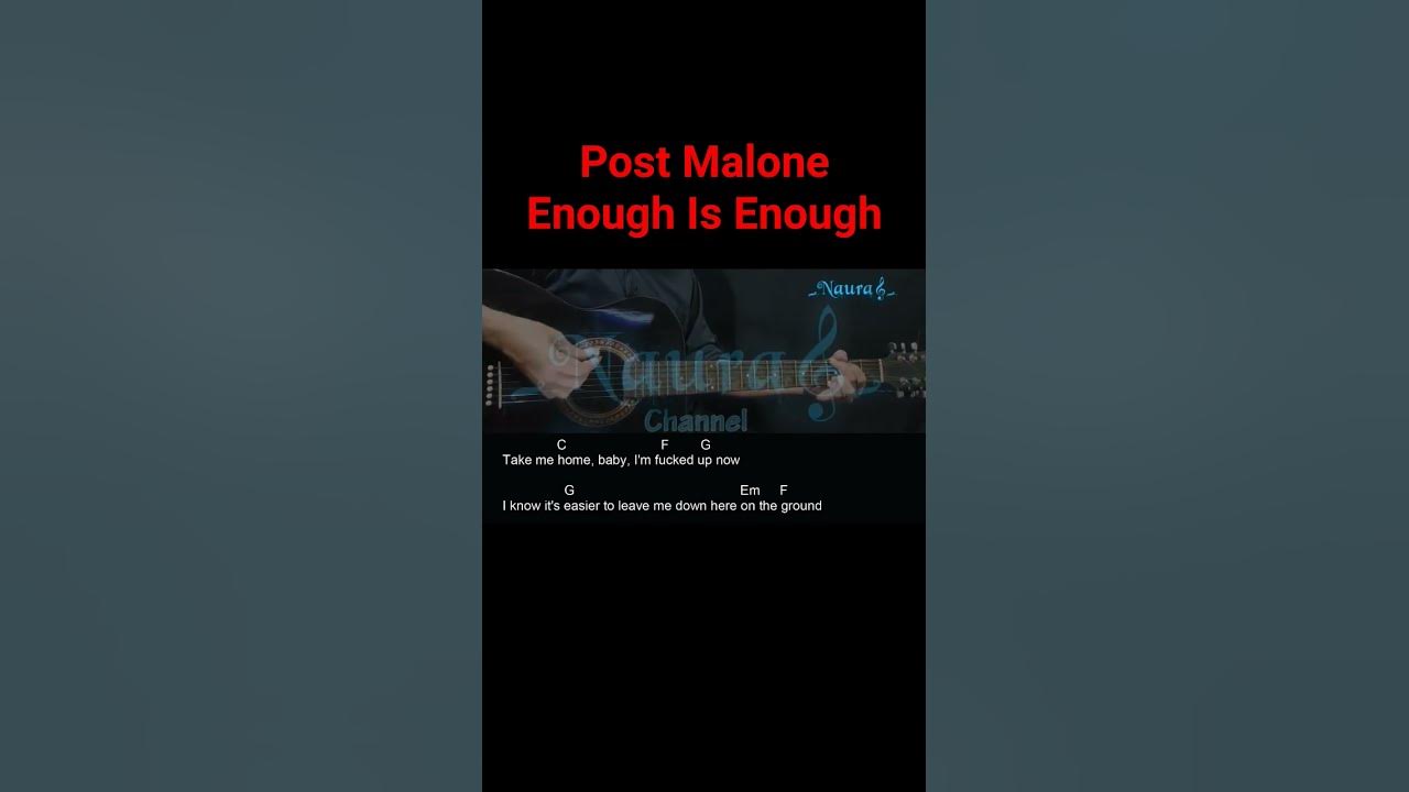 Post Malone - Enough Is Enough Guitar Chords Lyrics #shorts
