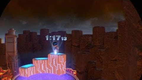 ASTRO BOT Rescue Mission VR: Lava run time attack.