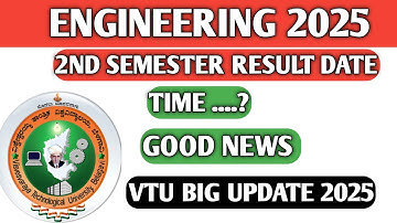 VTU BIG UPDATE 2ND SEM 2025|VTU RESULT 2025 ANNOUNCEMENT BY VTU 2ND SEM VTU RESULT 2025|2ND SEM VTU