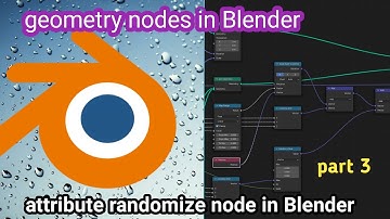 Attribute randomize node in Blender part 3 | geometry nodes tutorial for beginners
