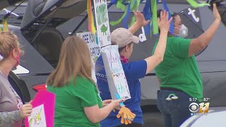 Teachers Hold End-Of-Year Celebrations In Parking Lot At Keller ISD Elementary School