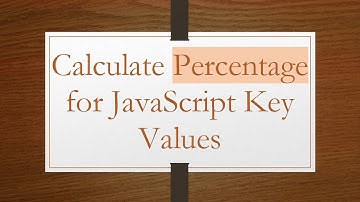 Calculate Percentage for JavaScript Key Values