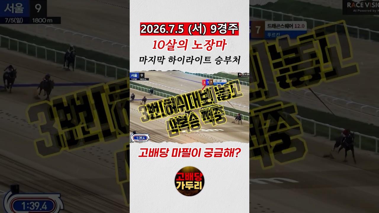 고배당 마필이 궁금해???