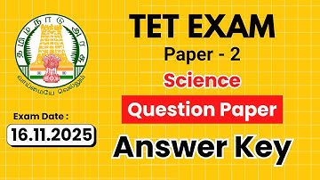 Science | TET Paper - 2 Answer Key 2025 | Alpha Coaching Centre | Exam Date : 16.11.2025