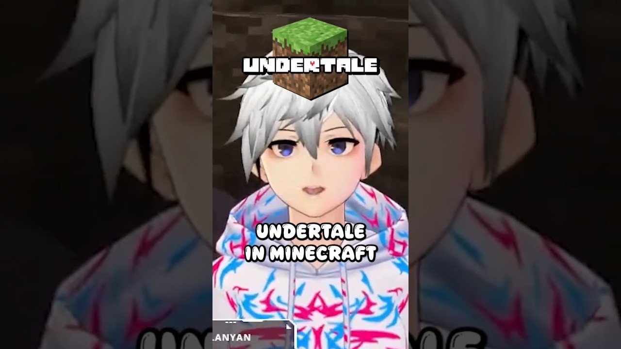 UNDERTALE… but it’s Minecraft?! (the dev came) 👀 #envtuber #vtuberclips #minecraft #undertale