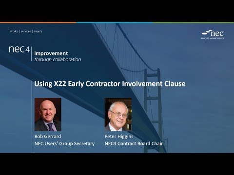 NEC Webinar: Using X22 Early Contractor Involvement Clause