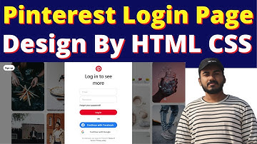 How to Create Pinterest Login Page In HTML CSS In Bangla | Registration Login Form Page In HTML CSS