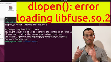 Ubuntu 22.04 Appimages require fuse to run