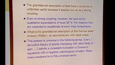 Shiraz Minwalla - 2010 ICTP Prize and lecture: Fluid Dynamics from Gravity -2