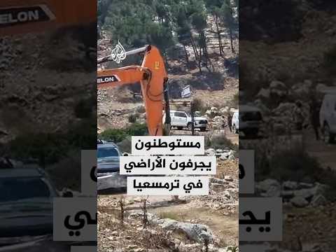 مستوطنون يجرفون أراضي الفلسطينيين في ترمسعيا شمالي رام الله