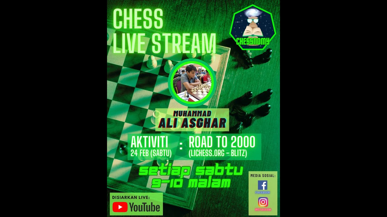 Chess Live Stream - Road to 2000 (lichess.org - Blitz) - YouTube