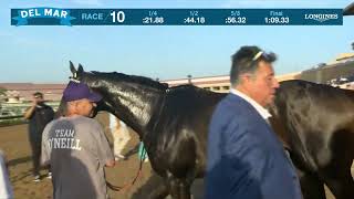 Listenupshance wins the Bing Crosby Stakes G.I race 10 at Del Mar 7/25/26