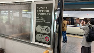 【譲渡前】521系0番台J編成の半自動扱いでドアを開閉　福井駅