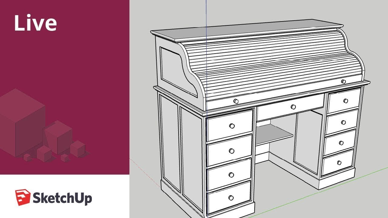 SketchUp Live Modeling Furniture - YouTube