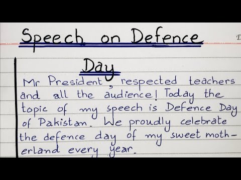 speech on topic defence day