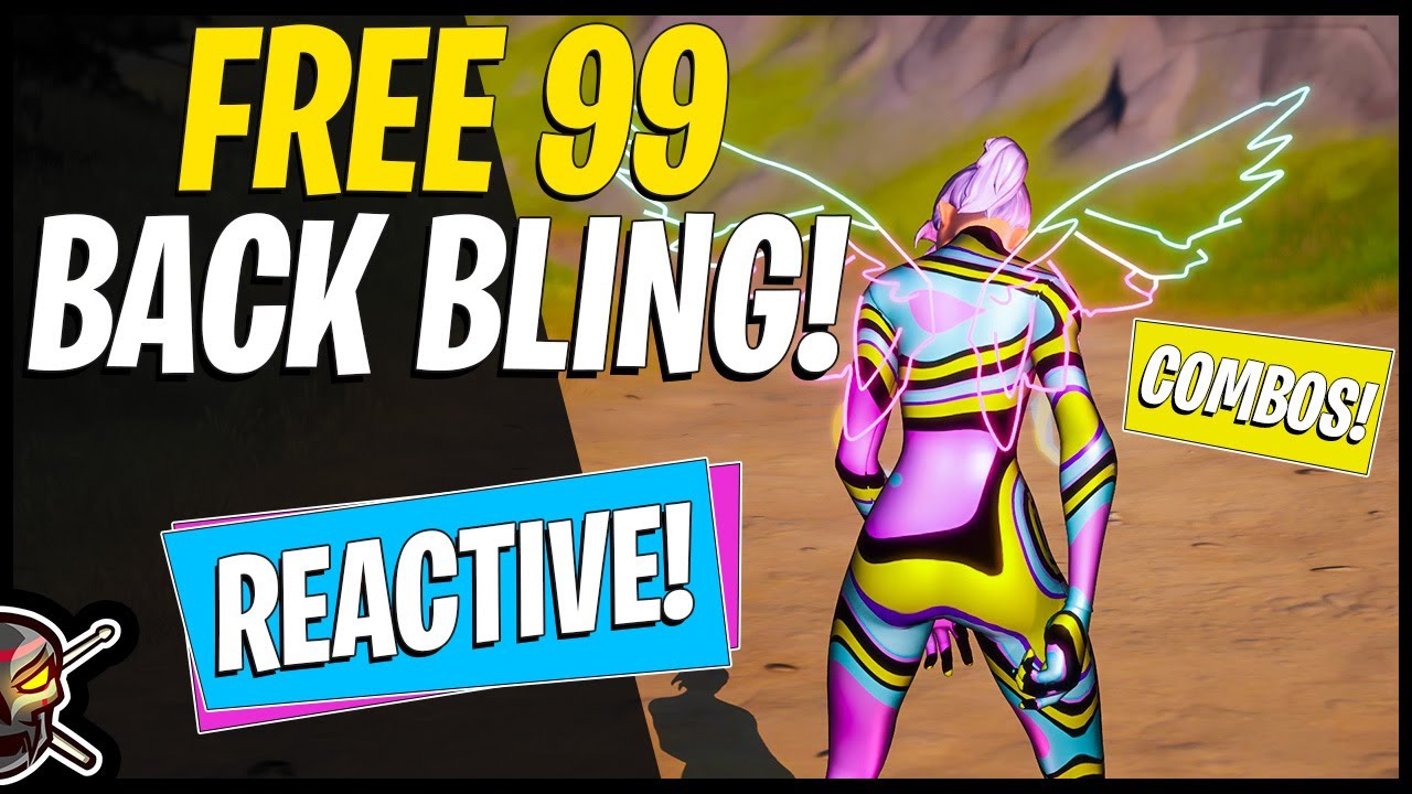 The Free NEON WINGS Back Bling! Gameplay + Combos! (Fortnite Battle Royale)