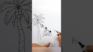 #beach drawing#my school picnic drawing#beach drawing for kids#school picnic drawing#seashhore