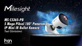 Milesight 5MP 180° Panaromik IP Mini IR Bullet Kamera- MS C5365 PB (Test Videosu)