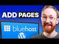 How to Add New Pages in Bluehost