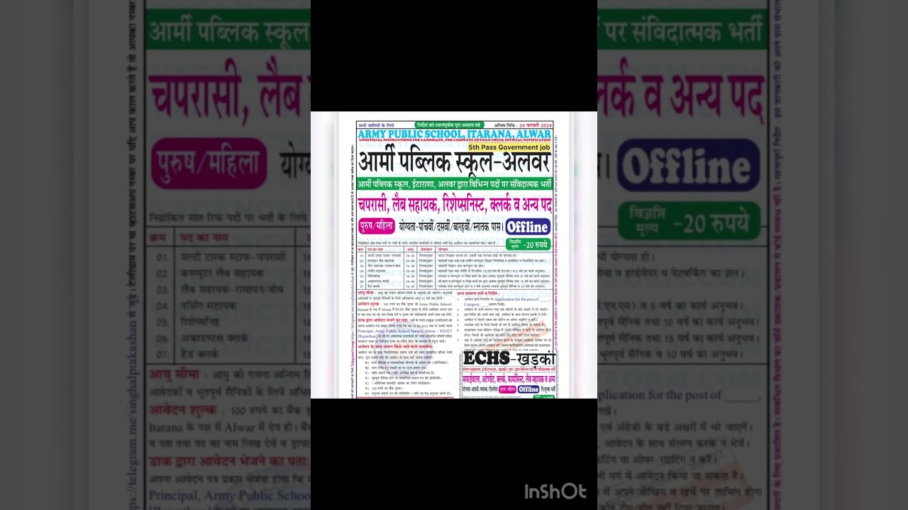 🔥 Government Jobs 2024 || New Vacancy 2024 || offline form 2024 vacancy