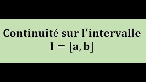la continuité sur l