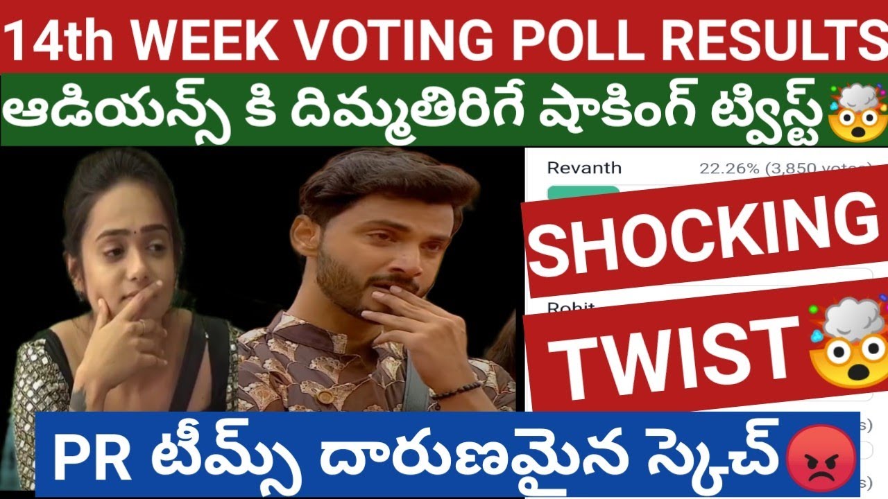 Bigg boss 6 Telugu 14th week Voting Poll Results || Shocking twist 🤯🔥 || Bigg boss 6 Telugu