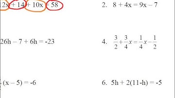 Common Core Math - Solving Multi-Step Equations with Variable on the Same Side