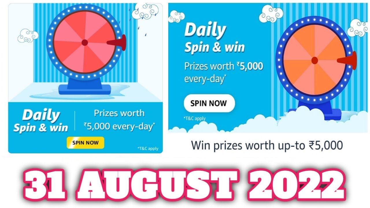 Amazon Funzone Daily Spin and Win Quiz Answers Today 31 AUGUST 2022