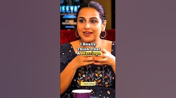 Vidya Balan on Marriage: ‘It’s Between Two People Only’ | Relationship Advice #ytshorts #viral
