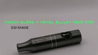 CHEECH GLASS METAL BULLET HANDPIPE