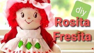 La muñeca frutillita más linda 🍓 moldes gratis - DIY fabric doll strawberry short cake /free pattern