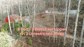 231 Chestnut Cove Rd Sylva, NC 28779 - 4 Bed/3 Bath Fixer Upper on 3 Unrestricted Acres for $99,900!