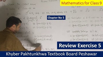 Review Exercise 5 Part I || Mathematics for class 9 KP