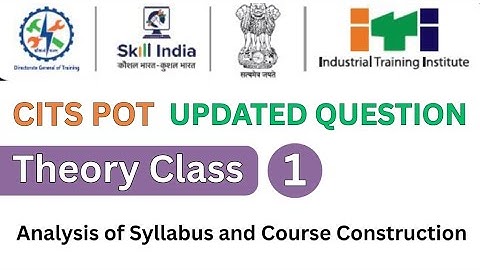 CITS POT theory Class -1  Analysis of syllabus and course construction, updated question 2025
