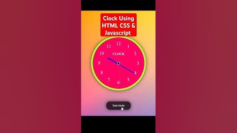 Analog Clock using HTML CSS & javascript | #html #css #javascript #webdevelopment #coding #shorts