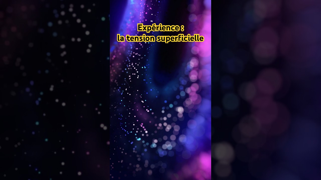 Le poivre s’enfuit ? La tension superficielle expliquée ! 