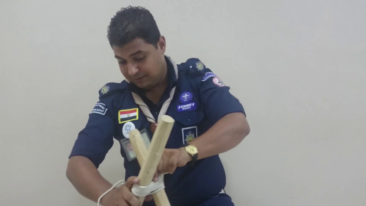 الدورة المقصيةHow to tie a Shear Lashing | عقد وربطات كشفية