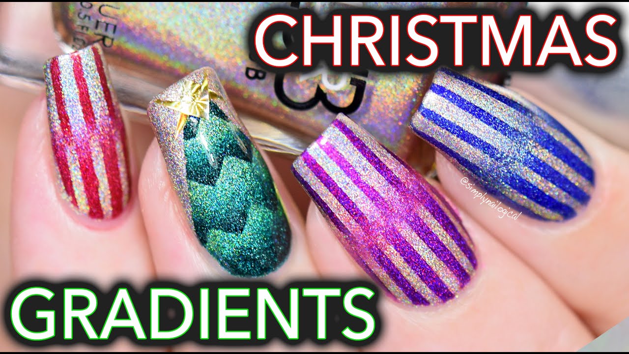 Abstract Christmas Nail Art To Mess With Your Mind This Holiday