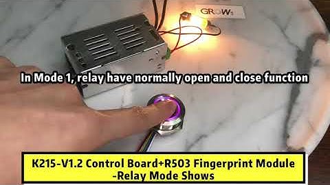 GROW K215-V1.2+R503 Relay Mode Shows-Car Motorcycle DC10-30V Fingerprint Control Board