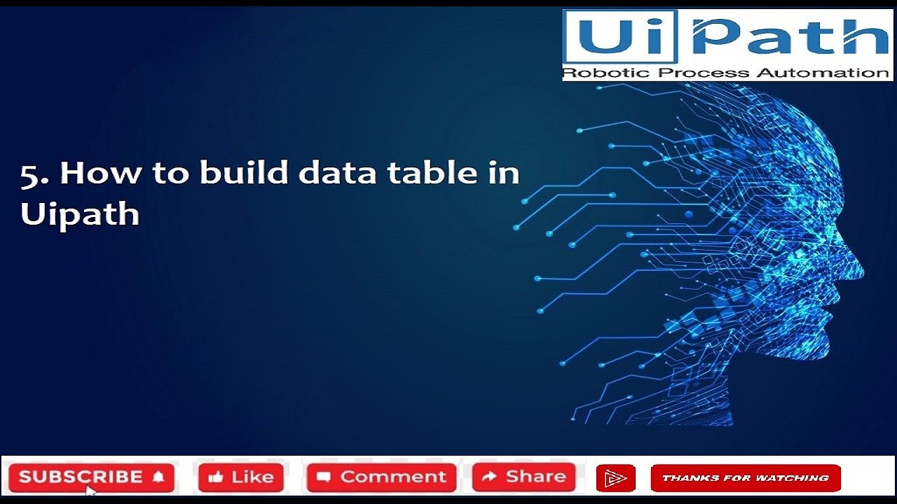 5. How to build data table in Uipath - YouTube