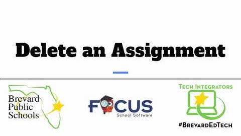 Gradebook: Delete Assignment