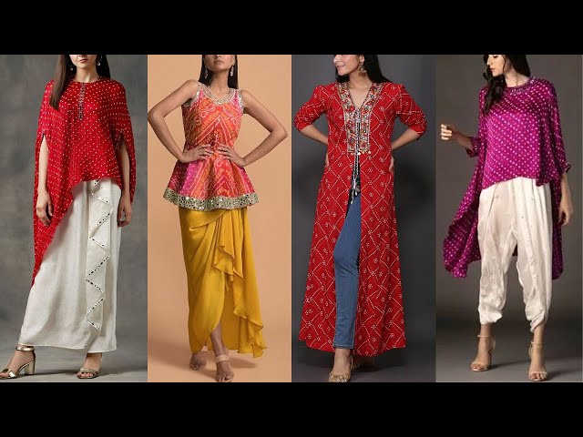 Indian Designer Beautiful Bandhej Ethnic Style Kurti Gown Suit for Women No  Pant No Dupatta Only Jacket and Kurta - Etsy