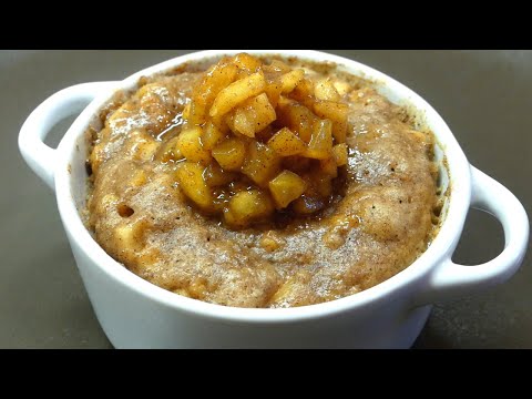 Eggless Apple Mug Cake without Oven | Microwave Apple Cinnamon cake in 1 minute