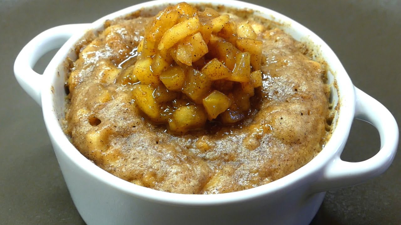 1 мин яблочный пирог в кружке (без яиц и без духовки) Яблочный пирог с корицей в микроволновке