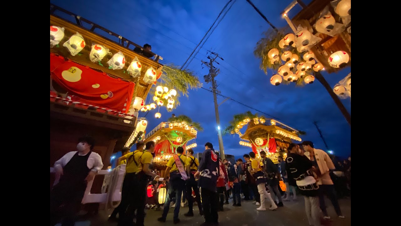 2022年 遠州福田六社神社祭典  屋台合わせ
