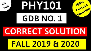 PHY101 GDB Solution Fall 2019 & 2020 |100% Correct Solution|