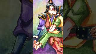Reference pose x art #shorts #toph #zuko #anime