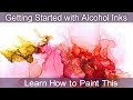 ALCOHOL INK PAINTING DEMO ON YUPO PAPER In 4K - What you need to Paint - Alcohol Ink for Beginners.