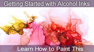 ALCOHOL INK PAINTING DEMO ON YUPO PAPER In 4K - What you need to Paint - Alcohol Ink for Beginners.